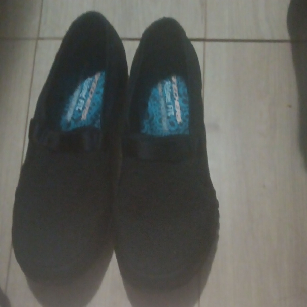 Skechers Black Casual Sneakers with Slip-On Design